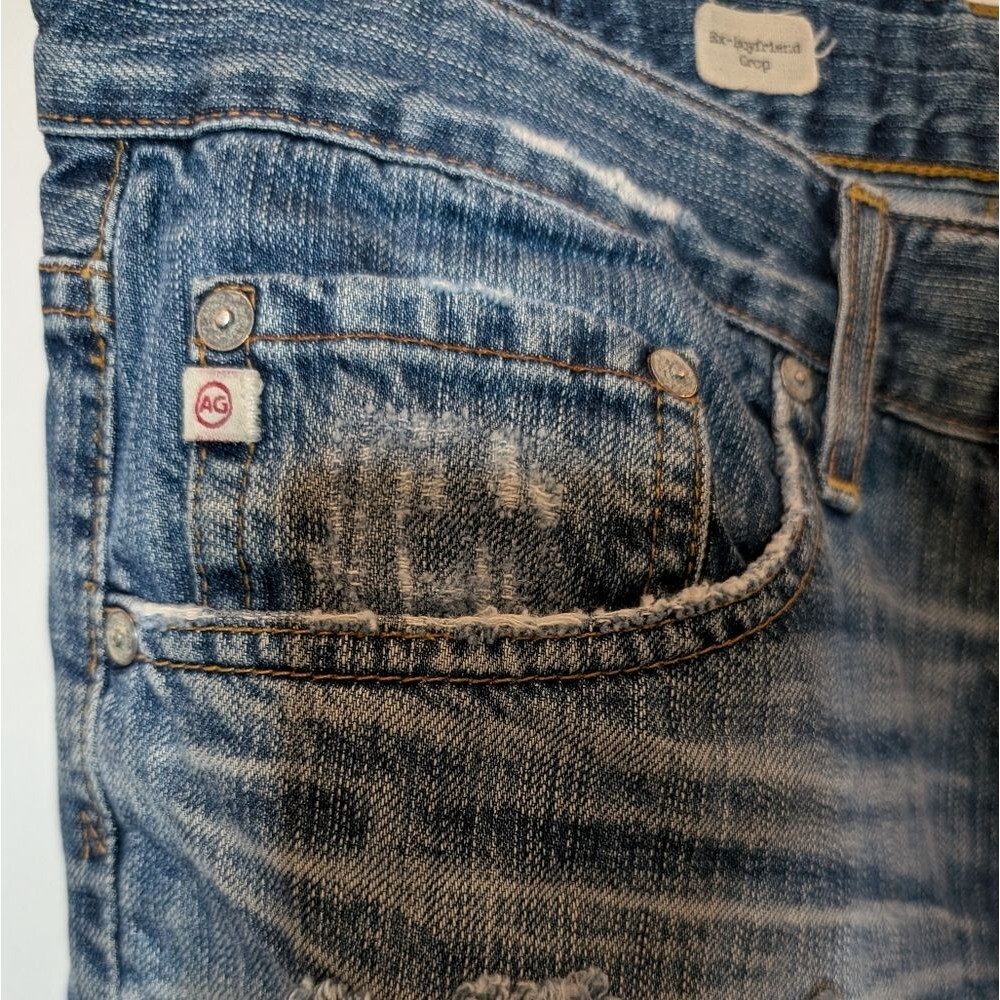 AG Adriano Goldschmied Distressed Ex-Boyfriend Crop Jeans - Picture 5 of 16